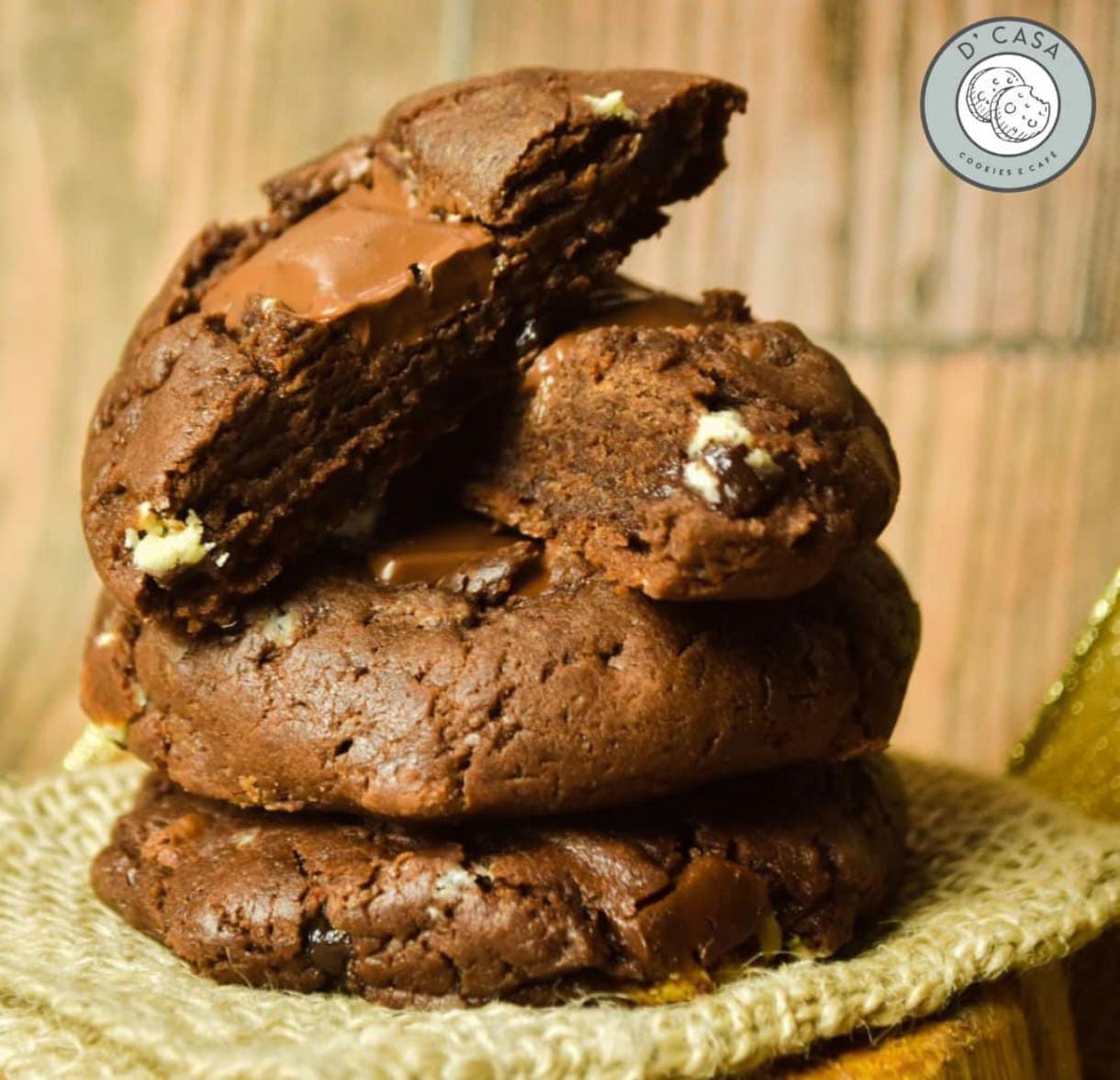 Cookie artesanal de chocolate meio amargo D'Casa Promissão